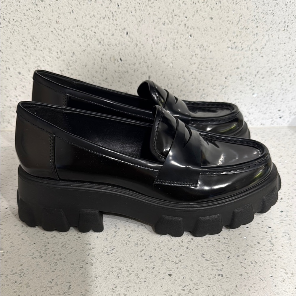 Black Chunky Loafers